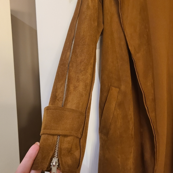 3/$75 - NWOT - Brown Suede Jacket - Black Tape - L - Picture 3 of 5